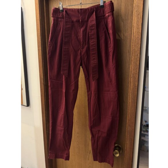 High Rise Retro Burgundy Pants - Picture 1 of 9
